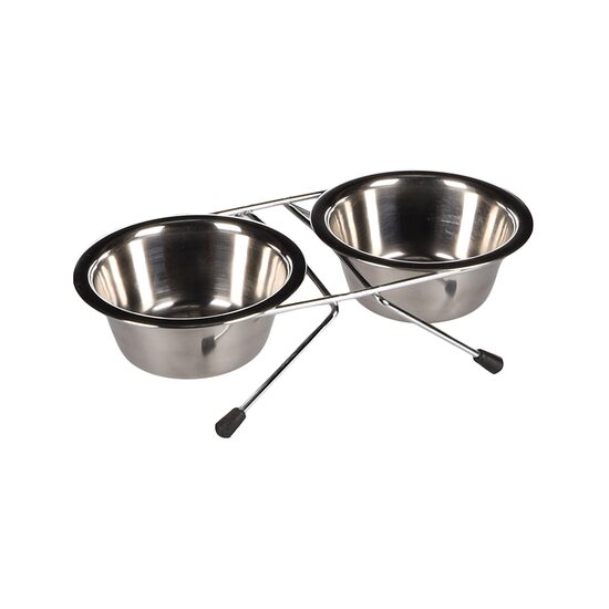SUPORT+CASTRON DIN INOX PENTRU CAINI FLAMINGO DINNER 13CM 