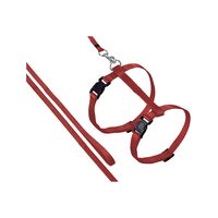 SET HAM+LESA PENTRU PISICI FLAMINGO CULOARE ROSU 110CM/1CM 