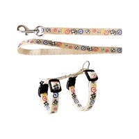 SET HAM+LESA PENTRU PISICI FLAMINGO CULOARE ALBA 116CM/1CM 