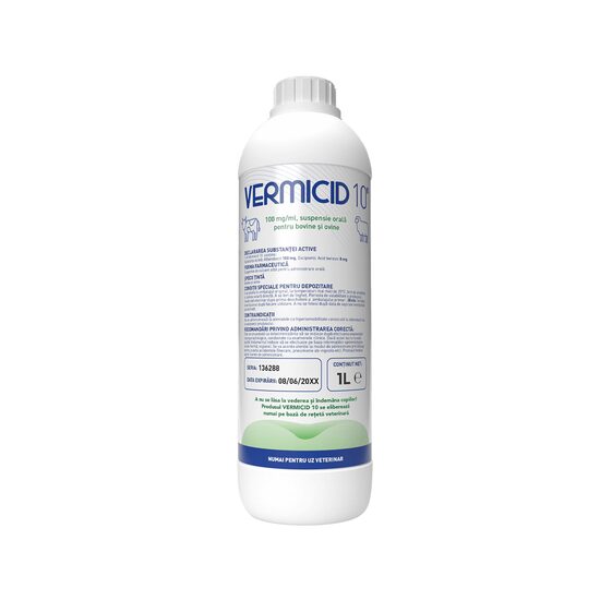 [PROMO] VERMICID 10% ANTIPARAZITAR INTERN 1L 1 FLACON +1 VERMICID 10% ANTIPARAZITAR INTERN 100ML GRATIS