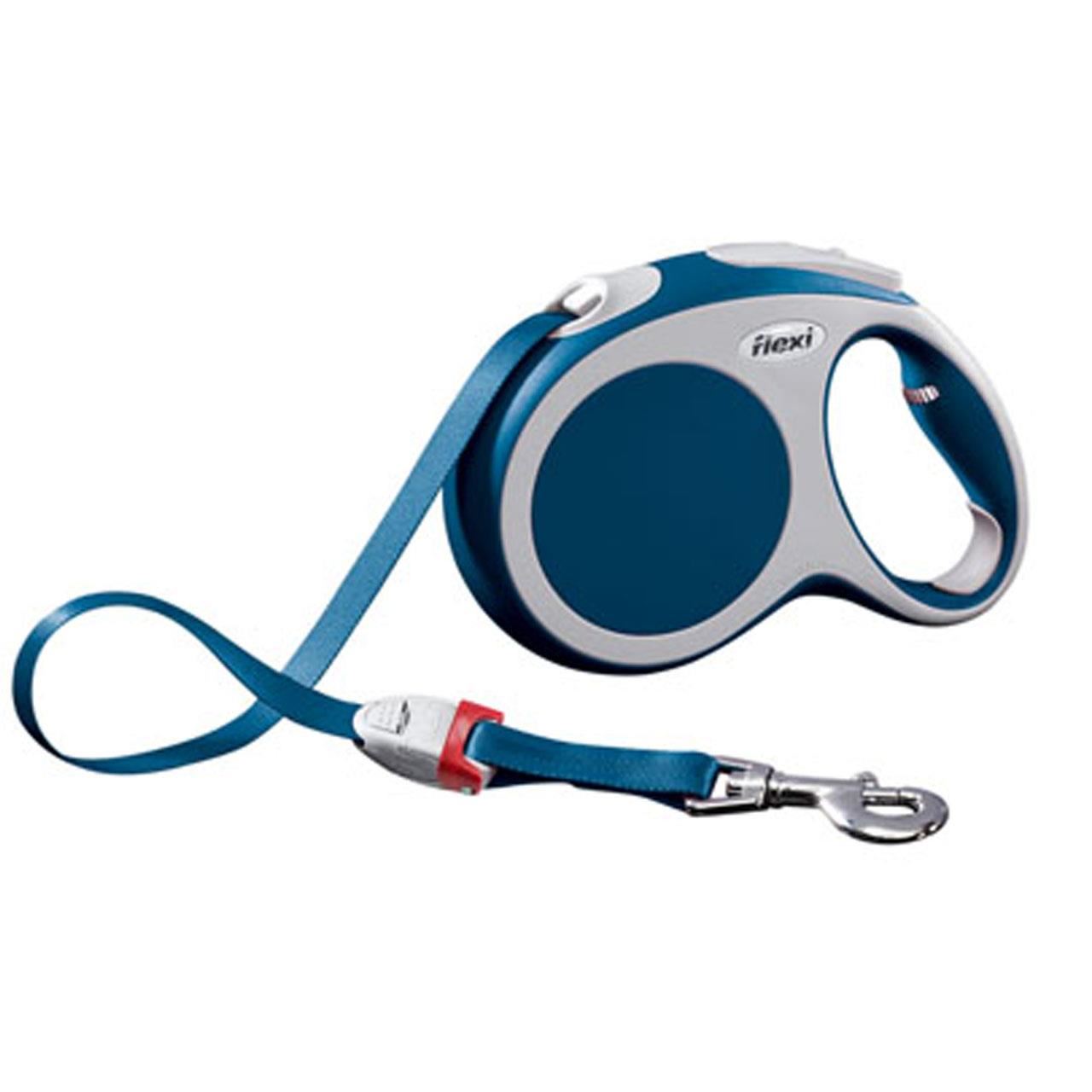 LESA PENTRU CAINI FLEXI VARIO BANDA L 5M-60KG BLUE/20128 - Biotur