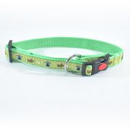 ZGARDA NYLON PENTRU CAINI  MOL CU MODEL LIME GREEN CLICK 25MM*45-70CM/L0902.250704