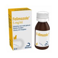 [PROMO] FELIMAZOLE TRATAMENT HIPERTIROIDIE PISICI 5 MG/ML (TIAMAZOL) 30 ML 2 FLACOANE CU -10% DISCOUNT + 1 CANIHELMIN PLUS (BLISTER*10TB) GRATUIT