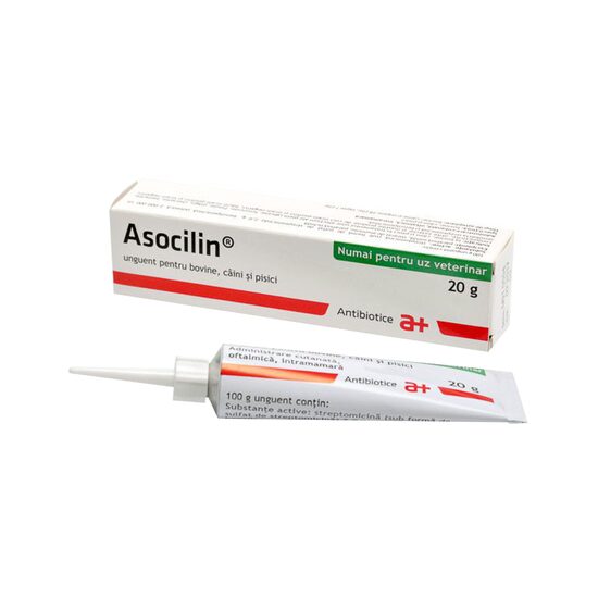 [PROMO] ASOCILIN UNGUENT PENTRU BOVINE/CAINI/PISICI 20G 10+1 GRATIS