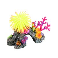 DECOR PENTRU AVCARIU RECIF CU ANEMONE FLAMINGO 14x8x11CM