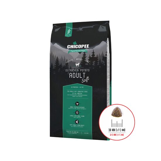 HRANA USCATA PENTRU CAINI SUPER PREMIUM CHICOPEE HNL SOFT ADULT OSTRICH&POTATO 12KG