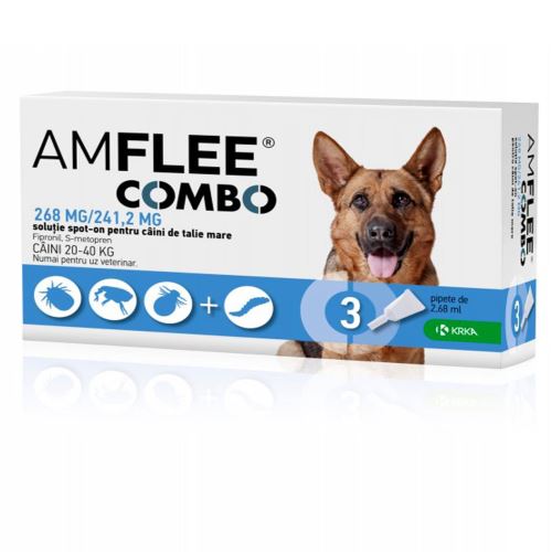 AMFLEE COMBO DOG 268 MG-L(20-40 KG)-3 PIP/CUT