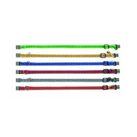 ZGARDA PENTRU PISICI FLAMINGO MULTICOLORA REFLECTORIZANTA CU CLOPOTEL 25-35CMx10MM