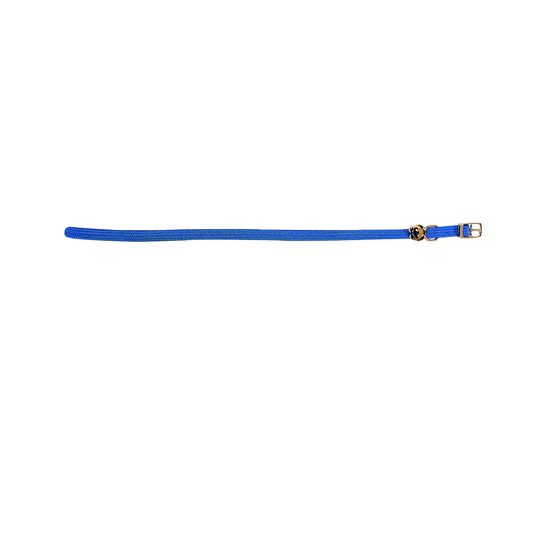 ZGARDA PENTRU PISICI FLAMINGO BLUE ELASTIC CU CLOPOTEL 32CMx10MM