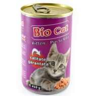 HRANA UMEDA PENTRU PISICI BIOCAT KITTEN PUI/VITA 410GR(24BUC/BAX)