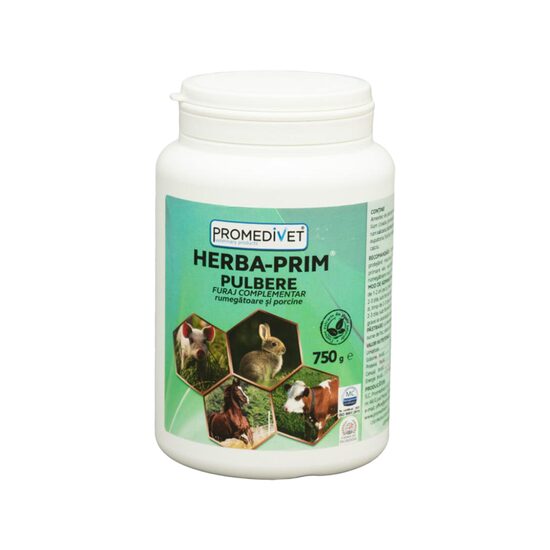 [PROMO] HERBA PRIM PULBERE FURAJ COMPLEMENTAR RUMEGATOARE/PORCINE 750G 10+1 GRATIS