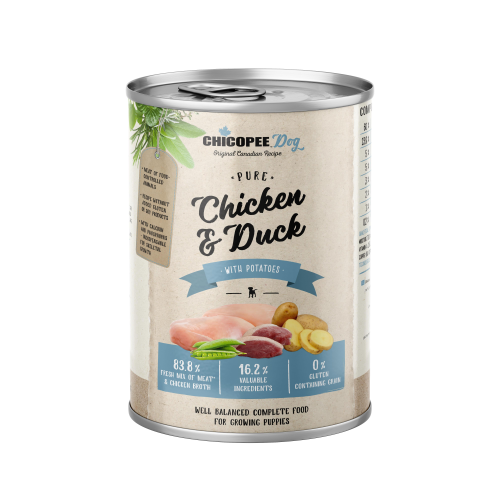 HRANA UMEDA PENTRU CAINI SUPER PREMIUM CHICOPEE JUNIOR PUI&RATA 400G