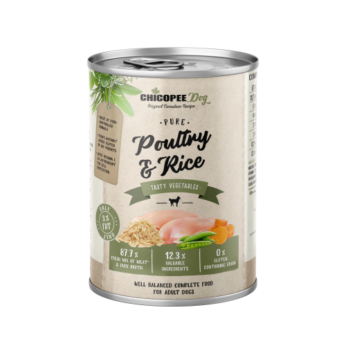 HRANA UMEDA PENTRU CAINI SUPER PREMIUM CHICOPEE PUI&OREZ 400G