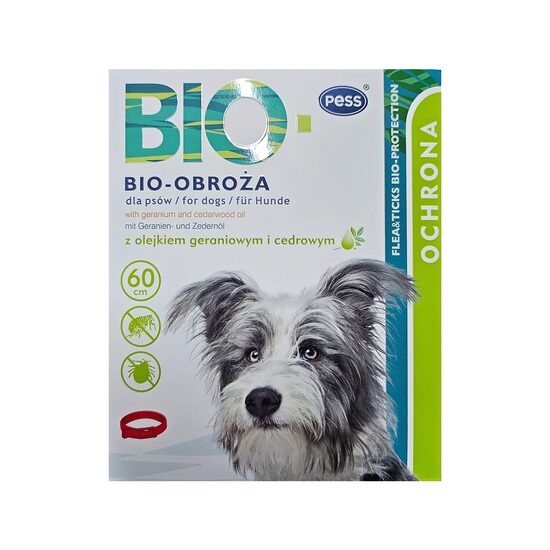 PESS BIO ZGARDA ANITIPARAZITARA CU ULEI DE GERANIUM SI CEDRU PENTRU CAINI 60CM