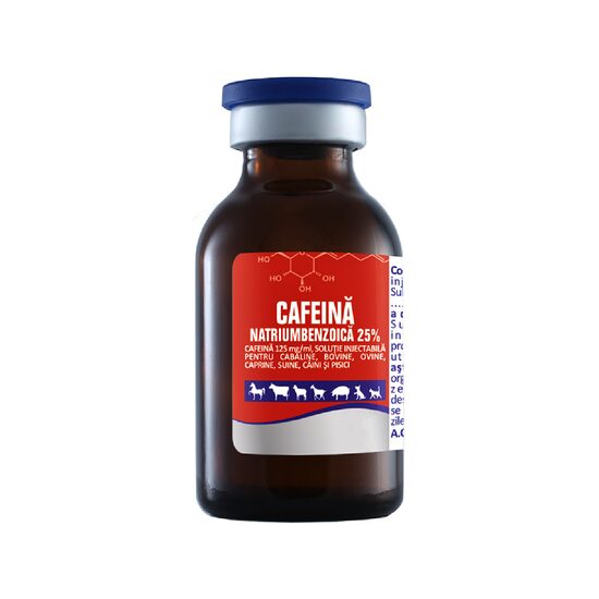 SOLUTIE INJECTABILA MULTISPECIE CAFEINA NATRIUMBENZOICA 25% 20ML